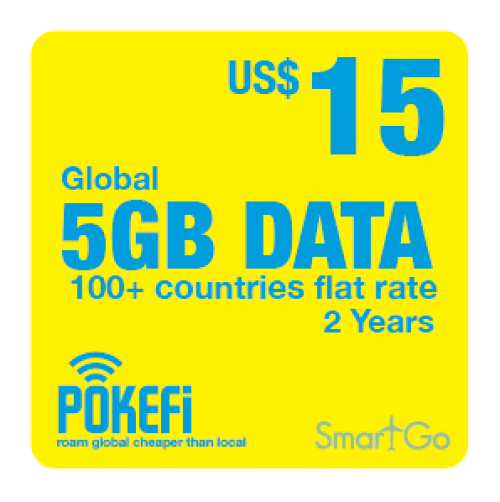 Nạp Tiền Pokefi Gói Cước 5GB Data Global 100+ Thời hạn 2 năm