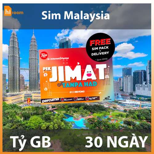 Sim Du Lịch Malaysia - Miễn phí cuộc gọi Nội mạng/ Ngoại Mạng