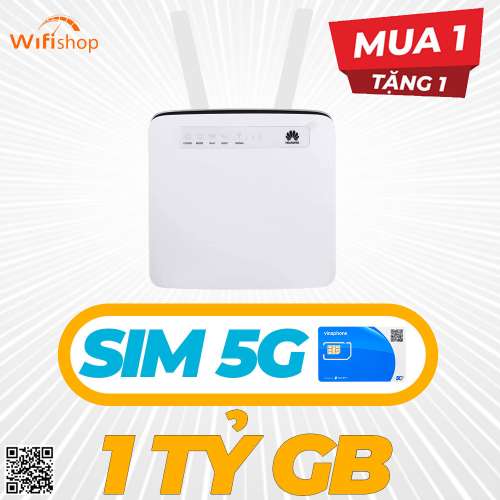 Bộ phát Wifi 4G Huawei E5186s-22A, Cat6 4G+, 300Mbps, hỗ trợ 64 users 