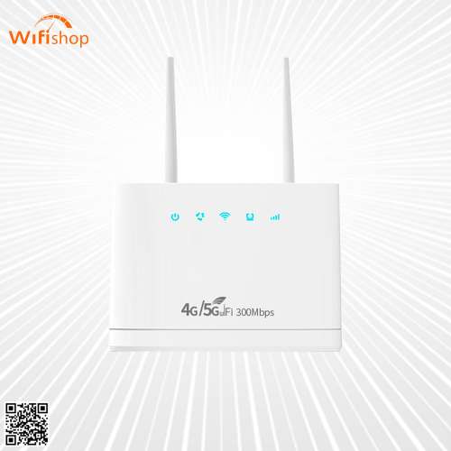 Bộ Phát Wifi 4G CPE R311 Pro, Tốc độ 300Mbps, 3 cổng LAN, 32 thiết bị kết nối đồng thời 