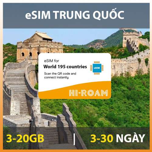 eSIM 5G du lịch Trung Quốc