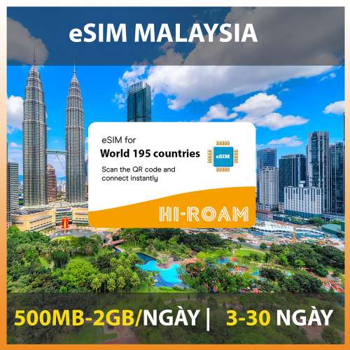 eSIM du lịch Malaysia - Gói theo ngày