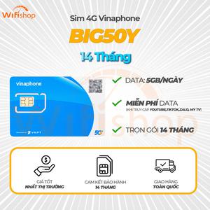 Sim 4G Vinaphone BIG50Y – tặng 5GB/ngày – nạp tiền trọn gói 14 tháng