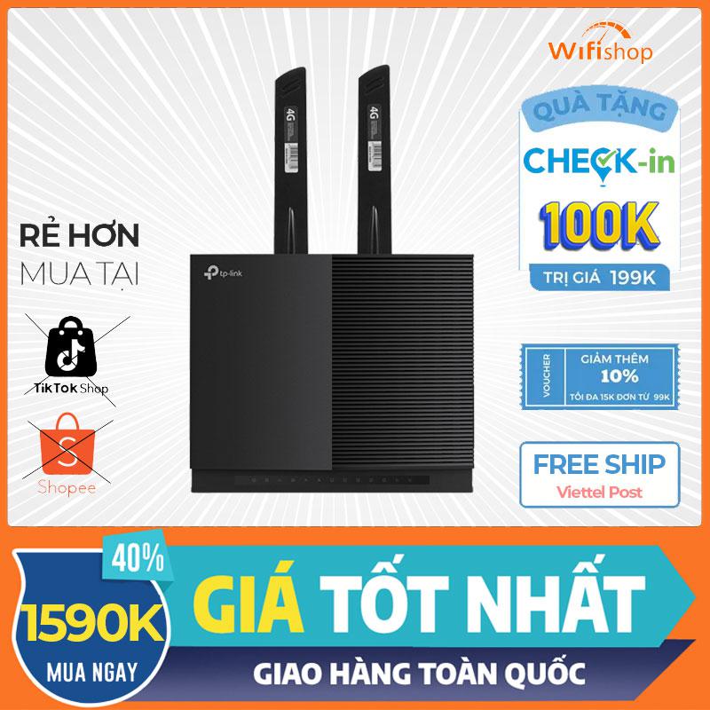 Bộ Phát Wifi 4G TPLink VX420-G2h LTE CAT6, Tốc độ 300Mbps, Chuẩn WiFi 6 AX5400