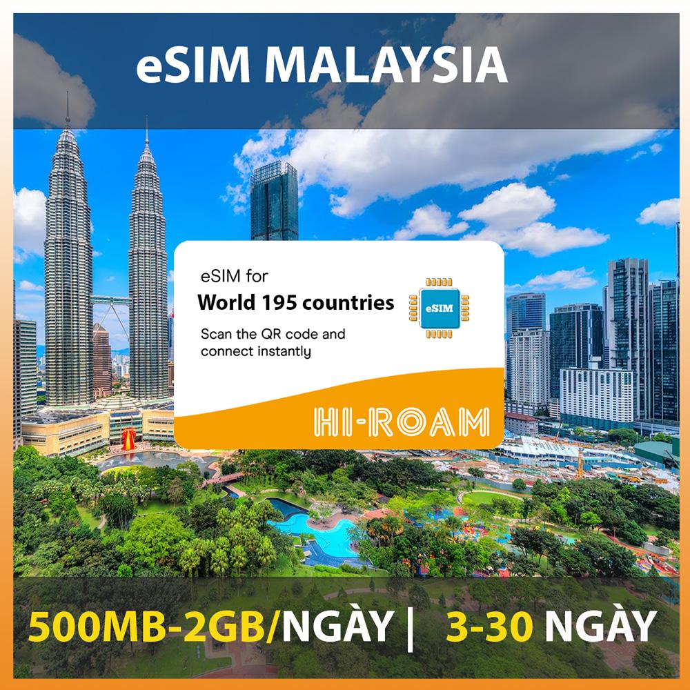 eSIM du lịch Malaysia - Gói theo ngày