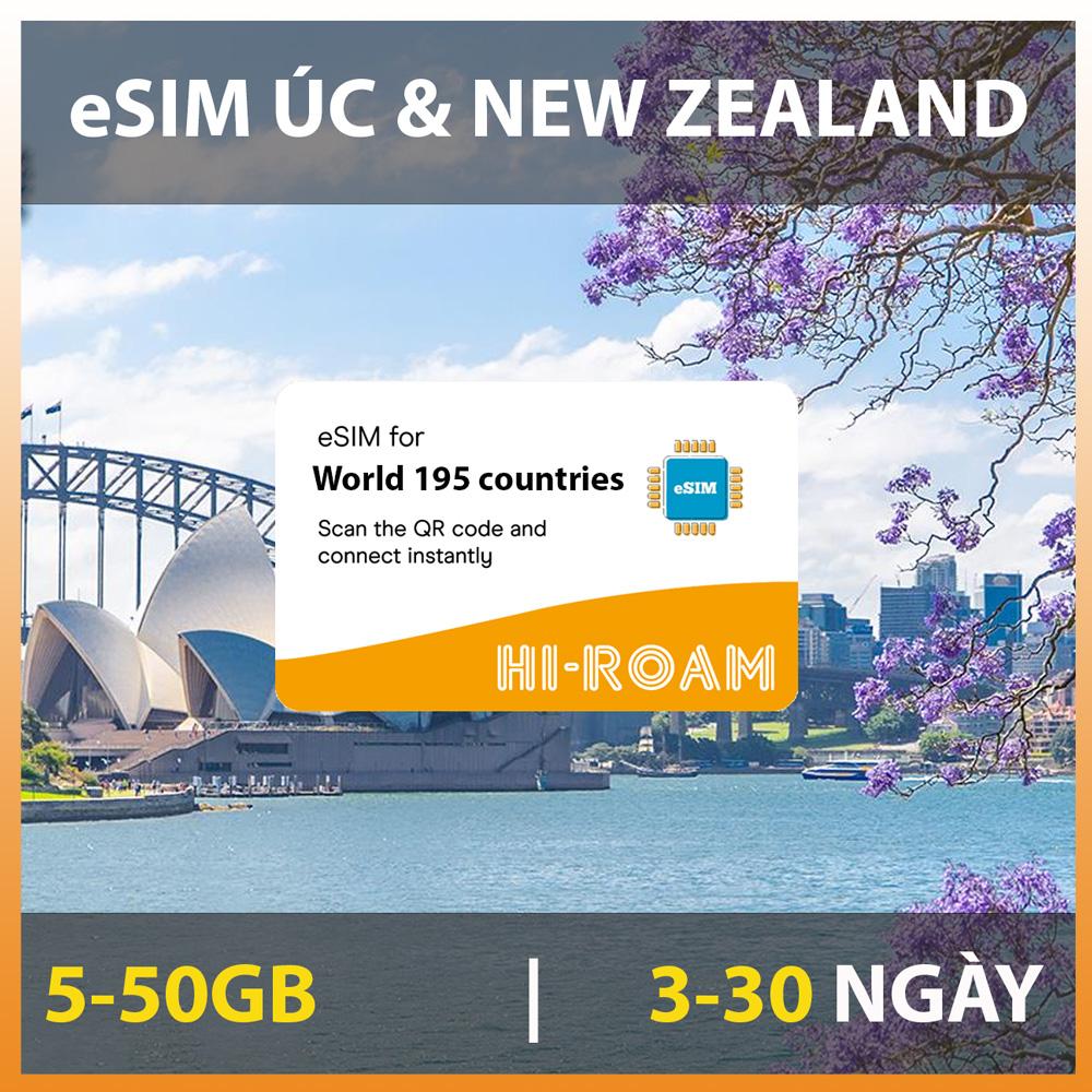 eSIM du lịch Úc & New Zealand