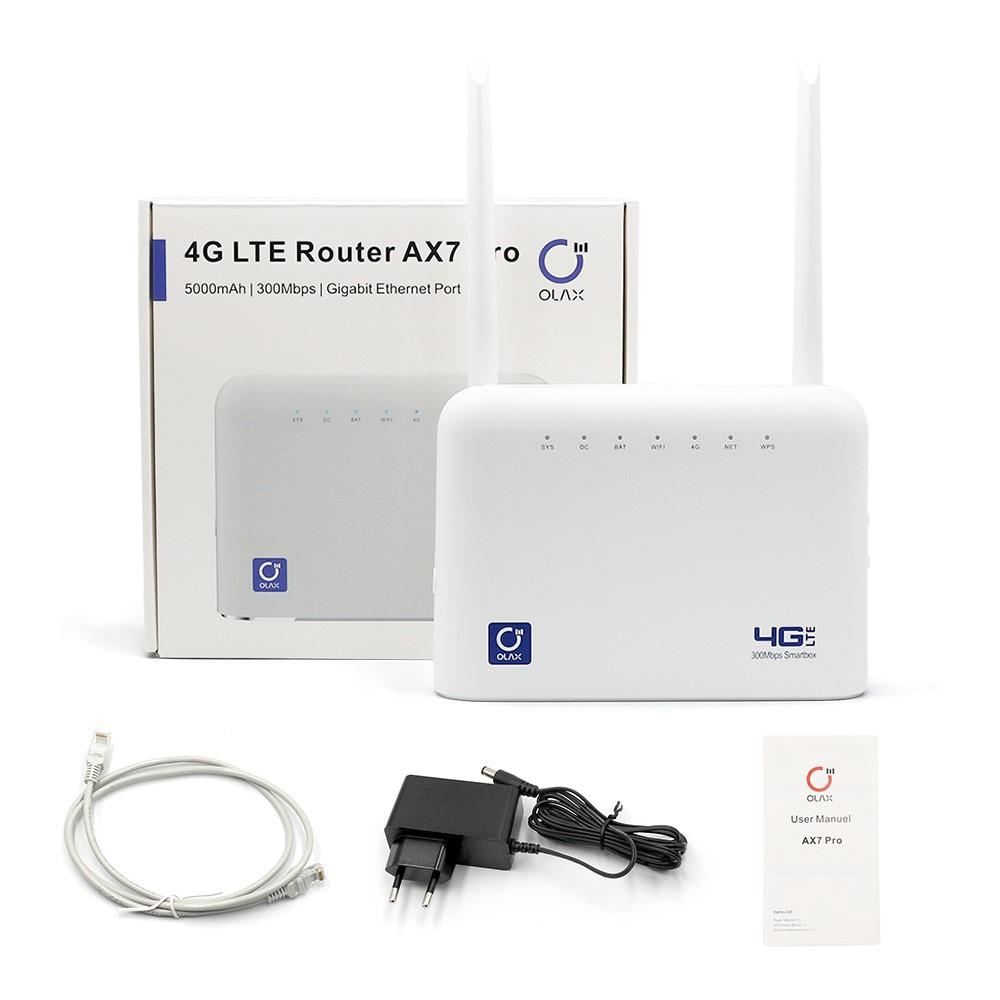 Bộ phát Wifi 4G CPE OLAX AX7 PRO Tốc độ 300Mbps Pin 5000 mAh