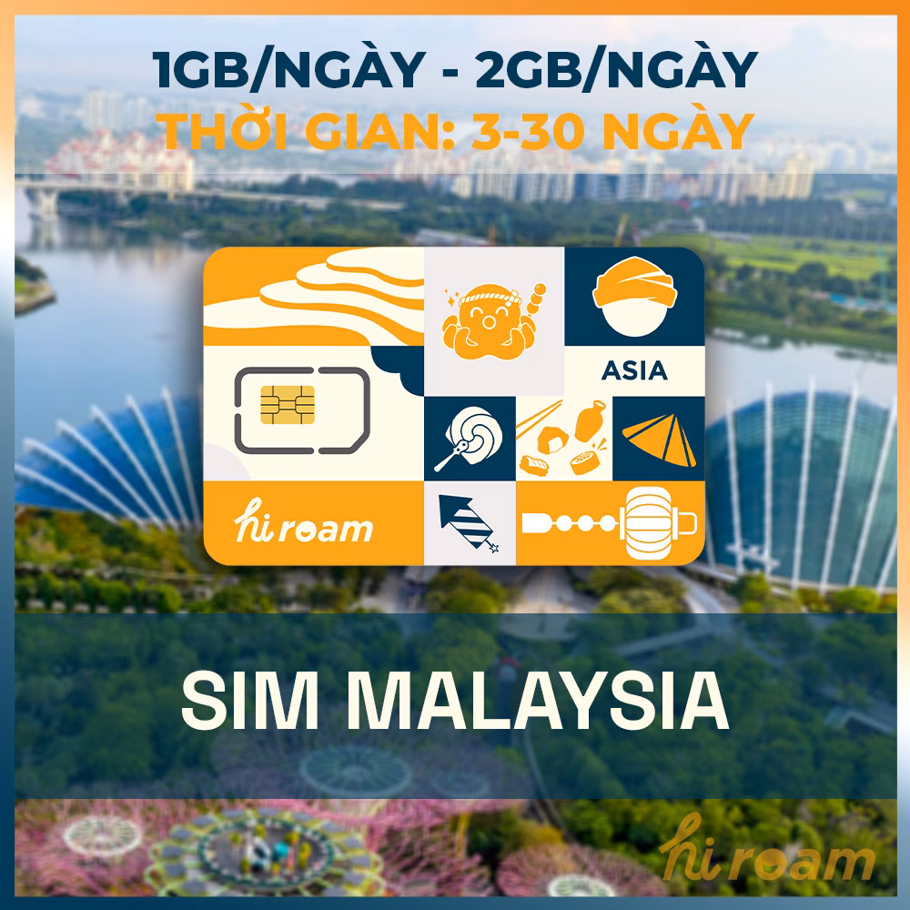 Sim Du Lịch Singapore Malaysia Indonesia