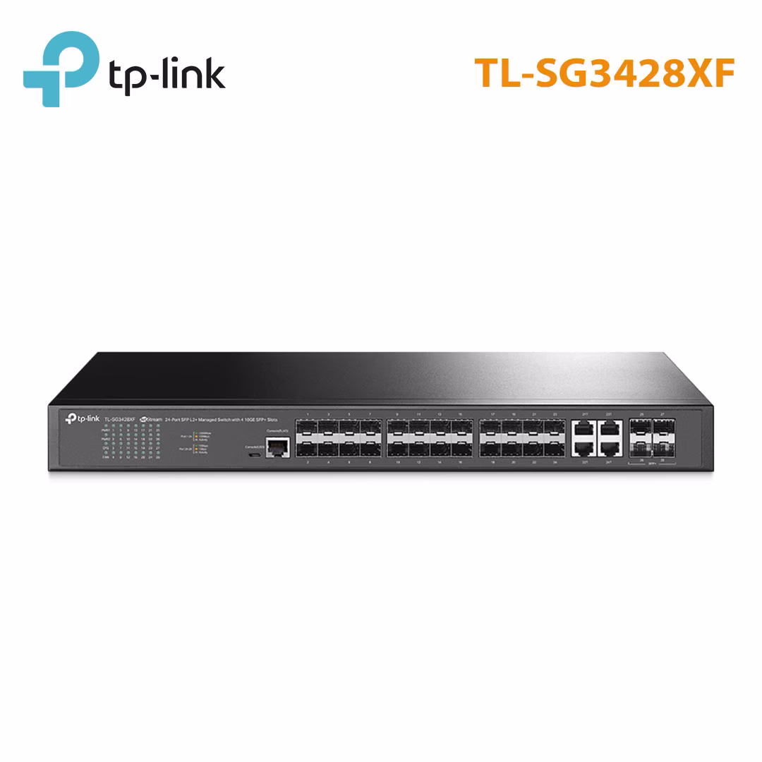 Switch Managed L2+ JetStream TP-Link TL-SG3428XF | 24 Port SFP | 4 Port Combo 1G | 4 SFP+