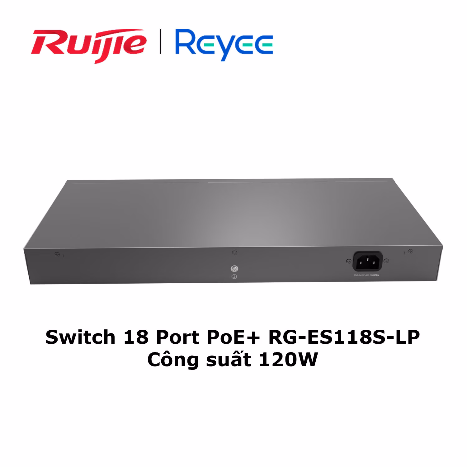Switch 18 Port PoE+ Ruijie Reyee RG-ES118S-LP, Công Suất 120W, Kết Nối Mạnh Mẽ và Tiết Kiệm