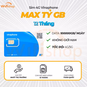 Sim Vinaphone MAX BĂNG THÔNG - Tỷ GB tốc độ cao
