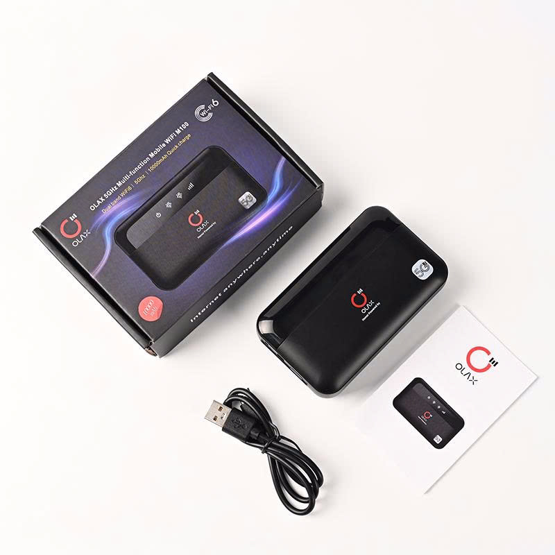 Bộ Phát Wifi 4G Kiêm Sạc Dự Phòng Olax M100 pin 10.000mAh