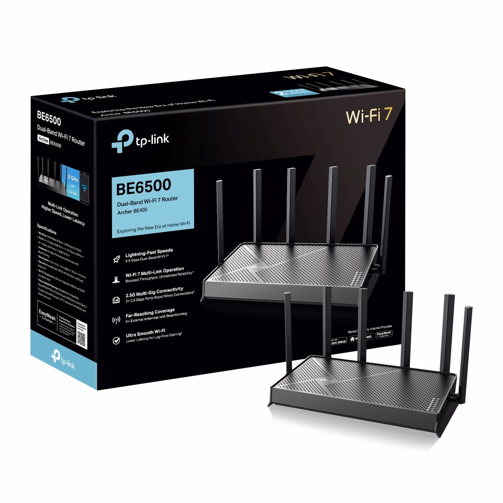 TP-Link Archer BE400 - Bộ Phát WiFi 7 Tốc Độ Cao BE6500