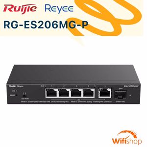 Switch Ruijie RG-ES206MG-P, 5 Cổng 2.5G PoE+ Smart Cloud Managed