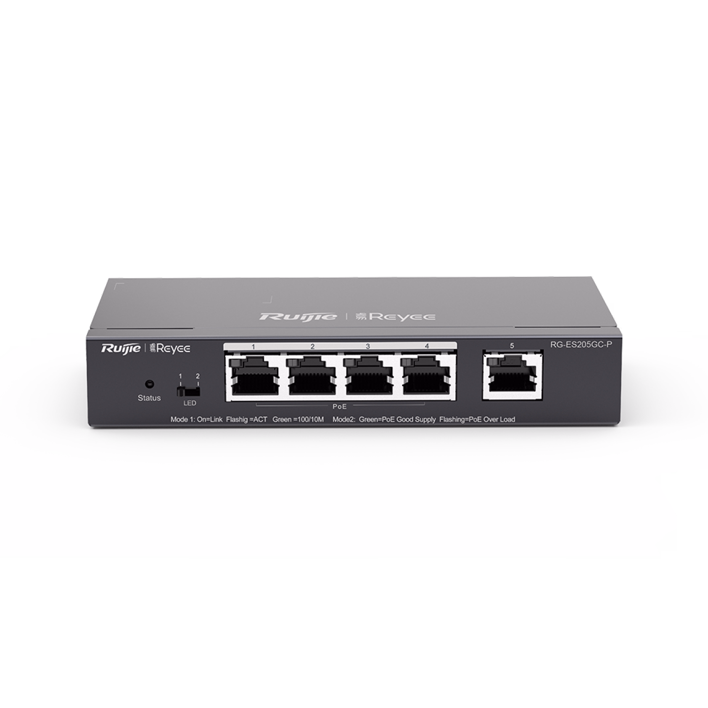 Switch Ruijie RG-ES205GC-P 5 Cổng POE Gigabit Smart Cloud Managed