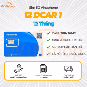 Sim Vinaphone Lắp Ô tô Miễn Phí Youtube, Tiktok, Truy cập 5G Google, VietMap