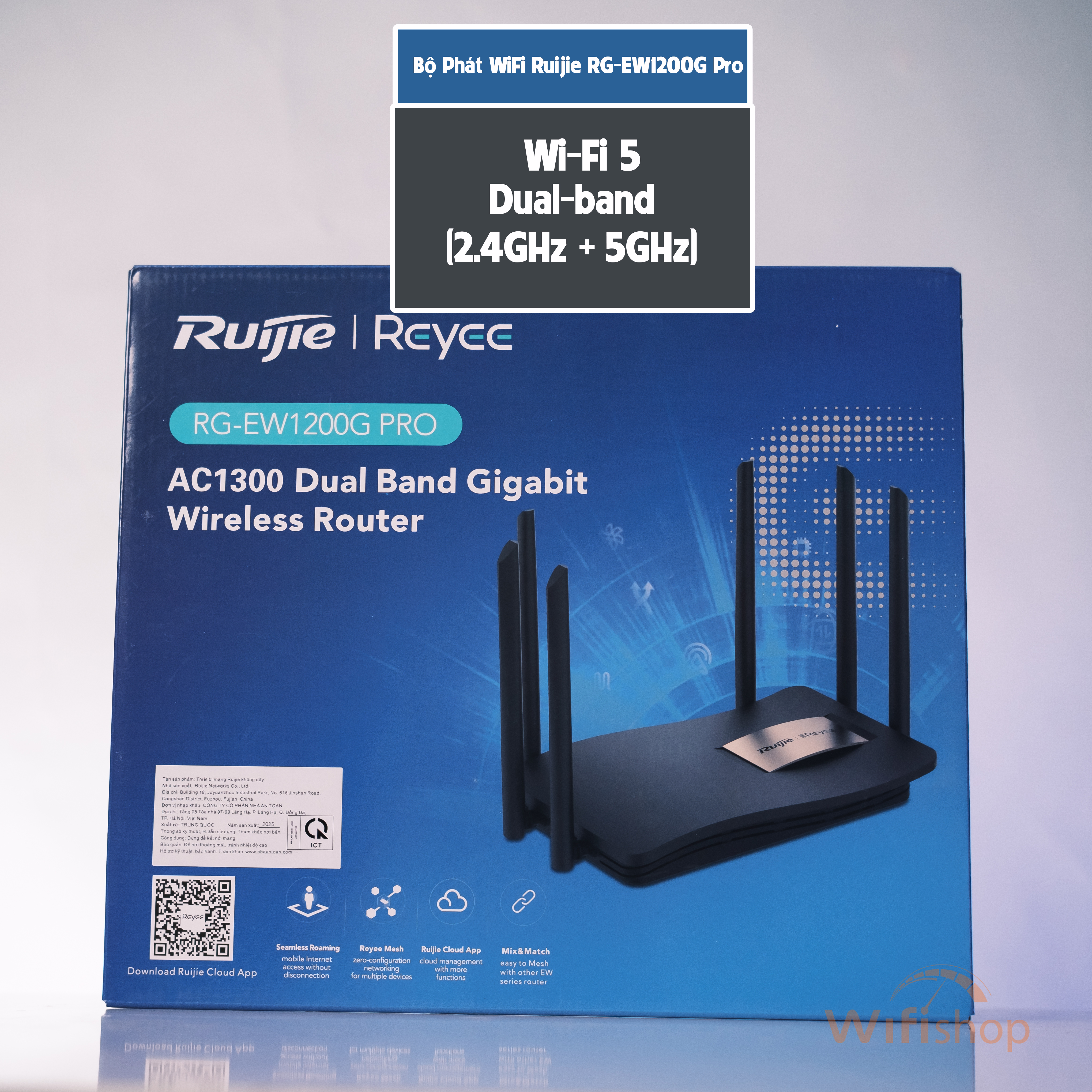 Bộ Phát WiFi Ruijie RG-EW1200G Pro - Tốc Độ 1267Mbps