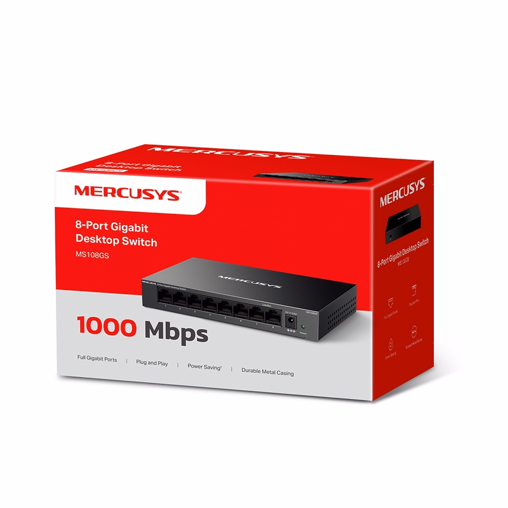 Switch Mercusys MS108GS 8 cổng 1000Mbps