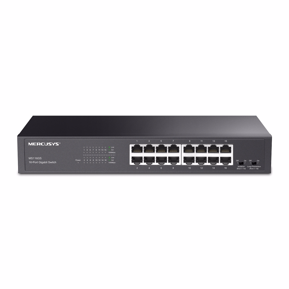 Switch Mercusys MS116GS 16 Cổng Gigabit 1000Mbps