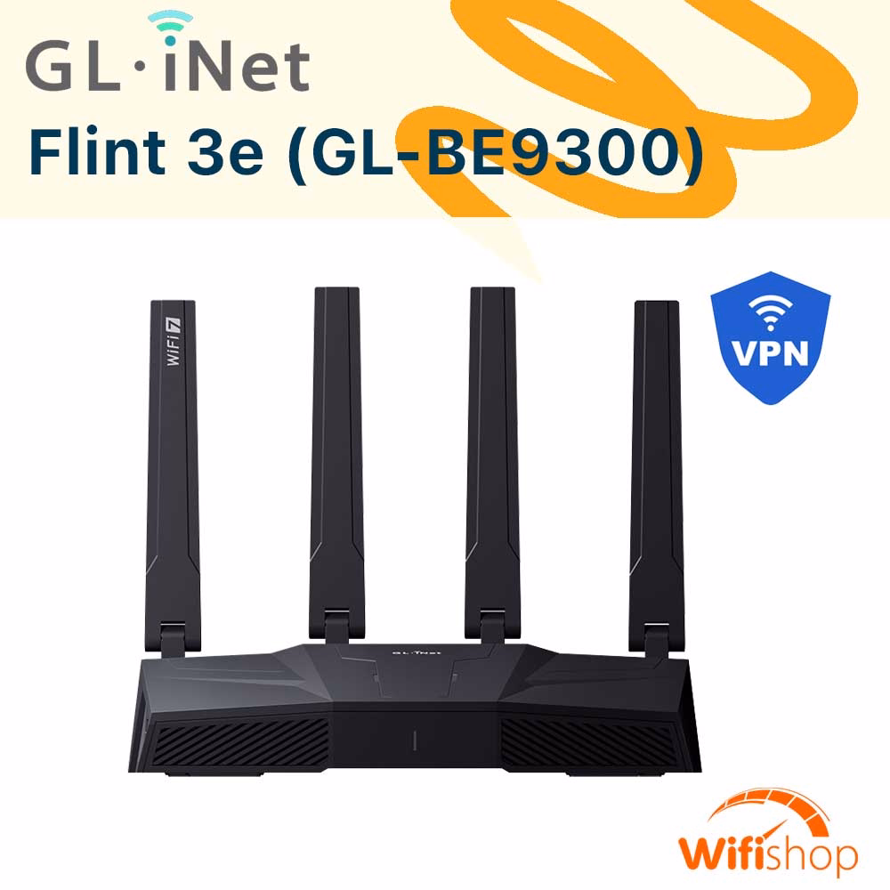 Bộ Phát Wifi 7 GL.iNet Flint 3e (GL-BE9300) 2.5GbE VPN